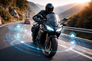 Tech-savvy ride through mountain curves